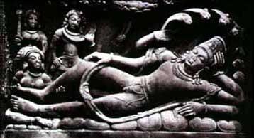 Vishnu Sleeping on Ananta